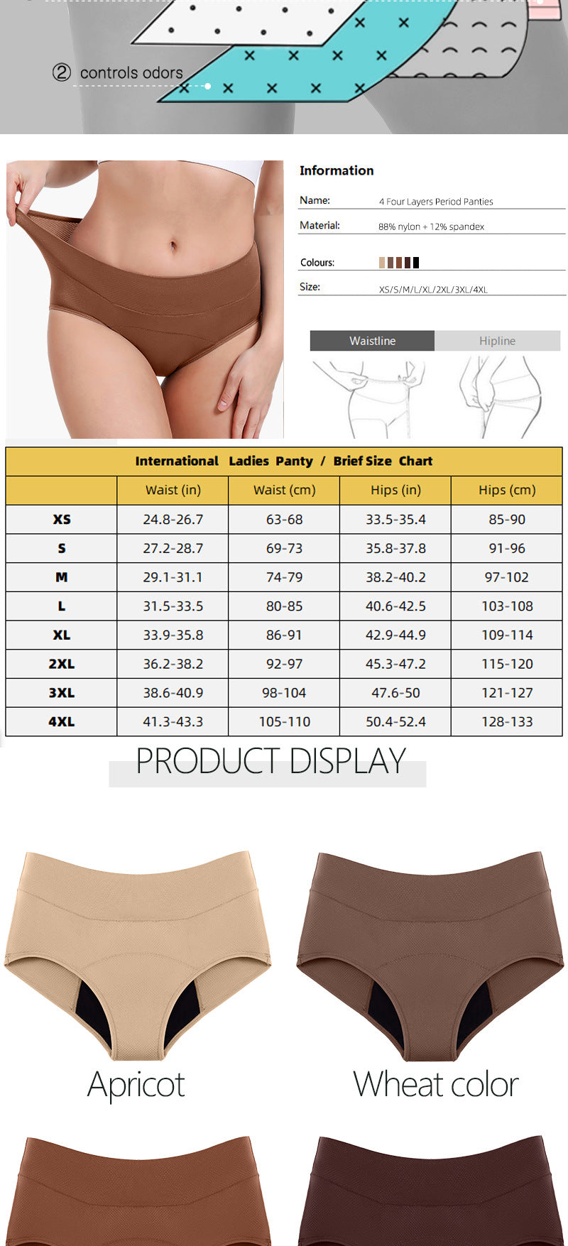 Sanliva Everyday Auslaufsichere Unterwäsche (10-pack)