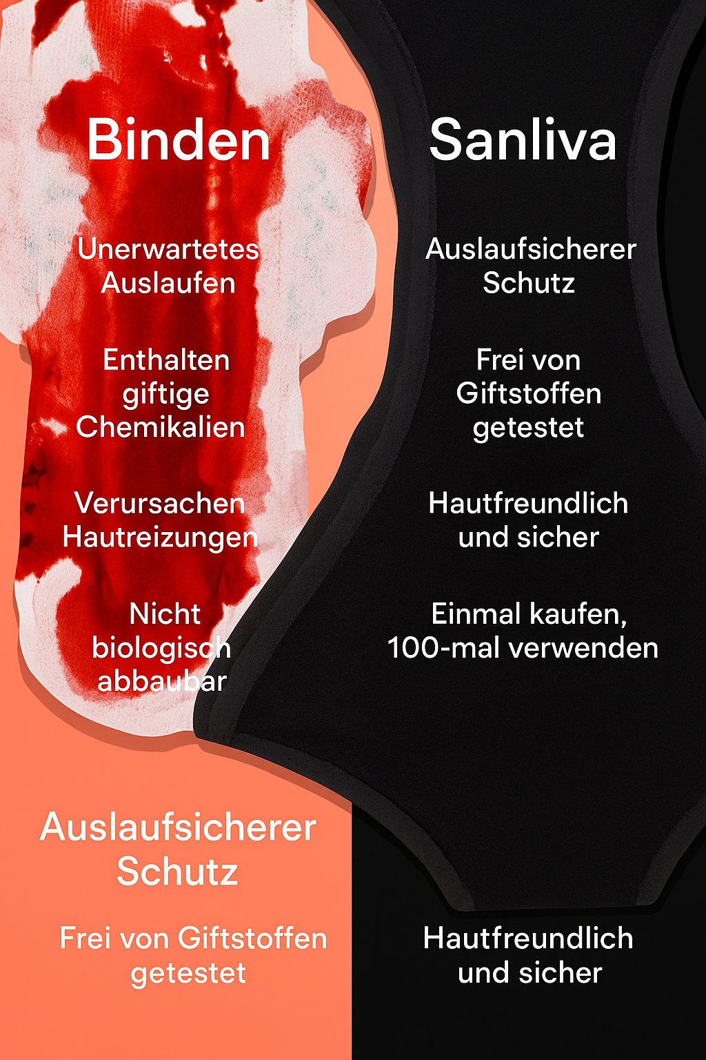 Sanliva Everyday Auslaufsichere Unterwäsche (10-pack)